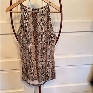 LouKeith Snake Print Tank Top Small Neutral Chic Minimal